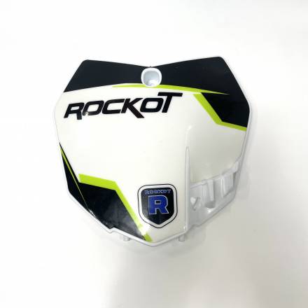 Щиток передний ROCKOT белый с бело-зеленой графикой