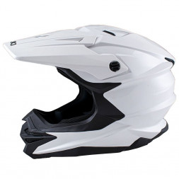 Шлем кроссовый ATAKI JK801A Solid (белый глянцевый, S)