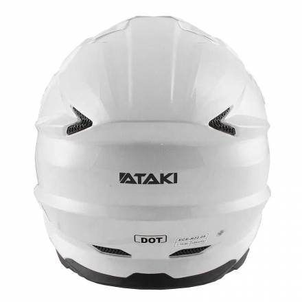 Шлем кроссовый ATAKI JK801A Solid (белый глянцевый, S)
