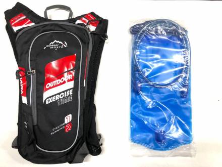 Рюкзак с гидропаком OUTDOOR (2л) красный