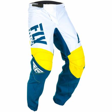 Брюки для мотокросса FLY RACING F-16 желтый/белый/синий (2019) 24