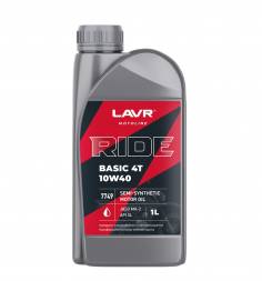 LAVR 7749 MOTO Моторное масло RIDE BASIC 4T 10W-40 SL, 1л