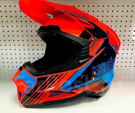 Шлем KIOSHI Holeshot 801 кроссовый (Серый/оранжевый, XL)